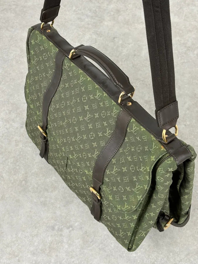 2000s Louis Vuitton Khaki Green Canvas Monogram Messenger Bag  FYXjaOC 11