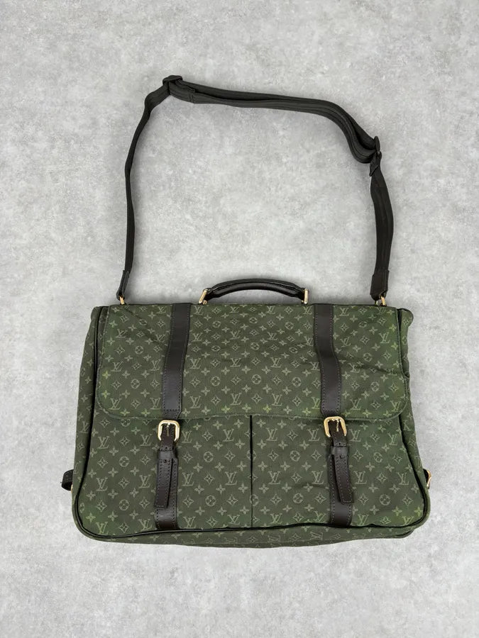 2000s Louis Vuitton Khaki Green Canvas Monogram Messenger Bag  FYXjaOC 0