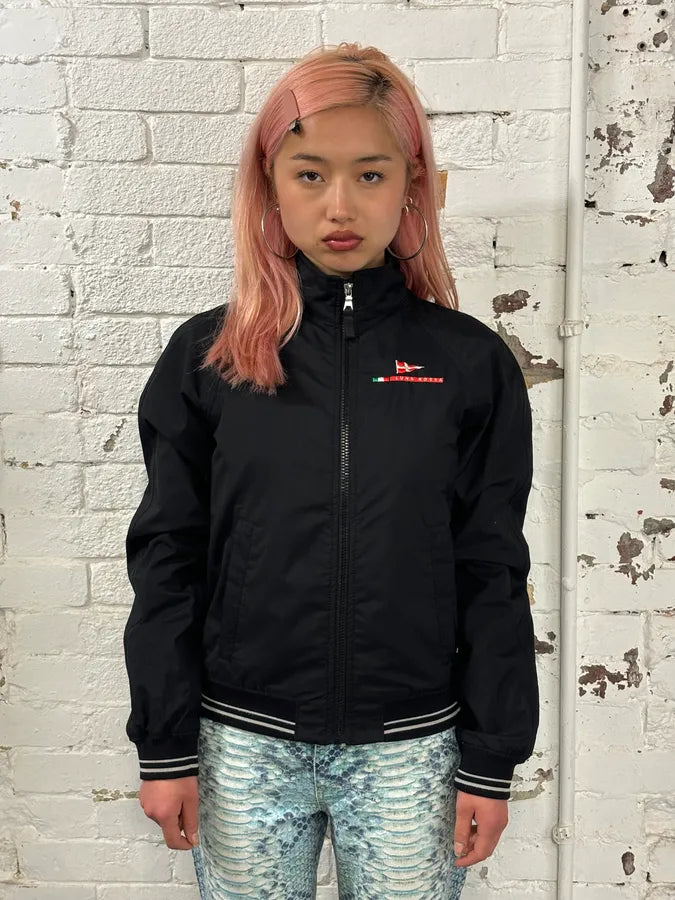 2000s Luna Rossa Navy Nylon Embroidered Logo Light Jacket VBaFHOU 1