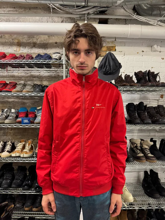 希少 00s プラダ レッドラインナイロンジャケット 46 PRADASPORT 2000s Luna Rossa Prada Red Sport Jacket – Dolce Vita Hub