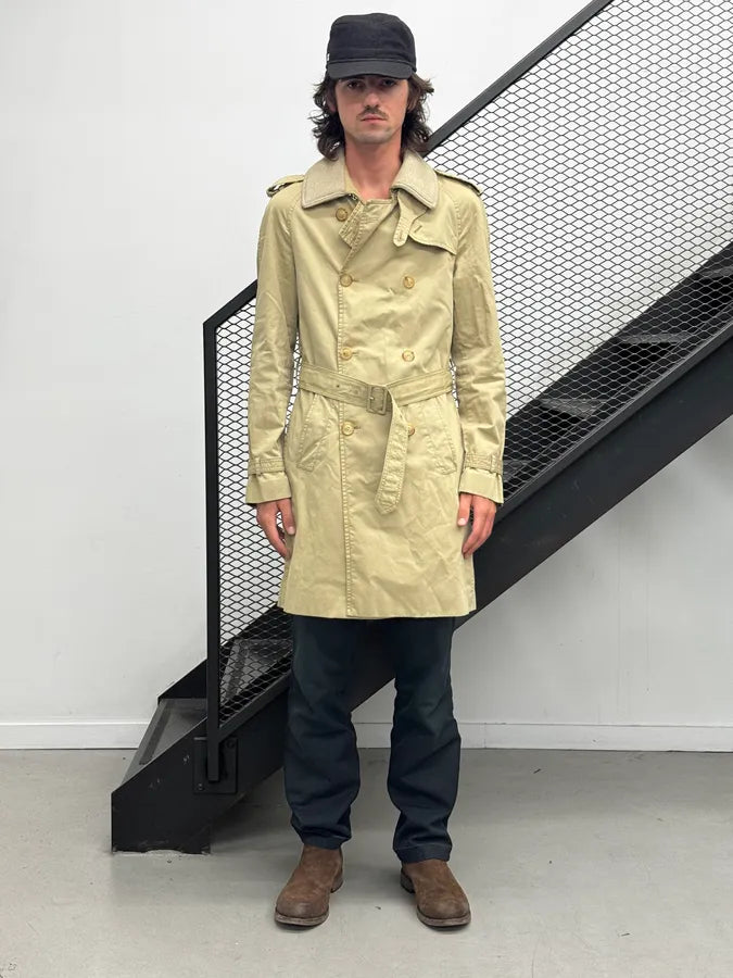 AW2006 Maison Martin Margiela Beige Double-Breasted Trench Coat msoxAfC 3