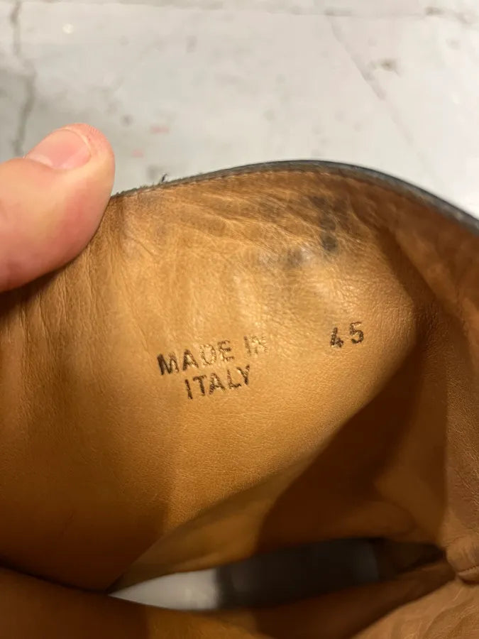 2000s Maison Margiela Black Leather Biker Straps Boots RKCwUGi 6