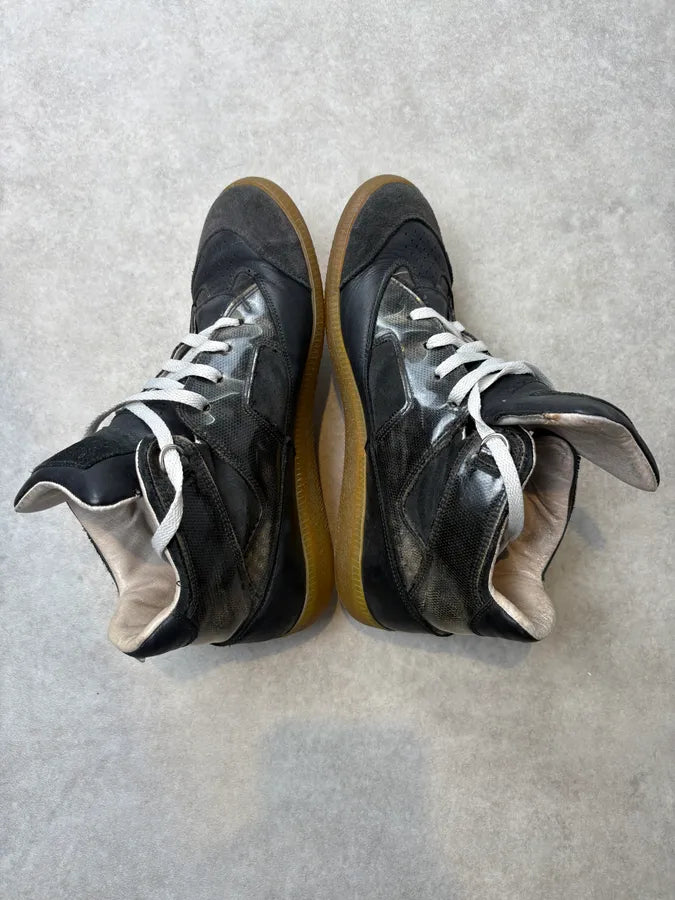 2000s Maison Margiela Black Leather High-Top Sneakers KeQvATy 4