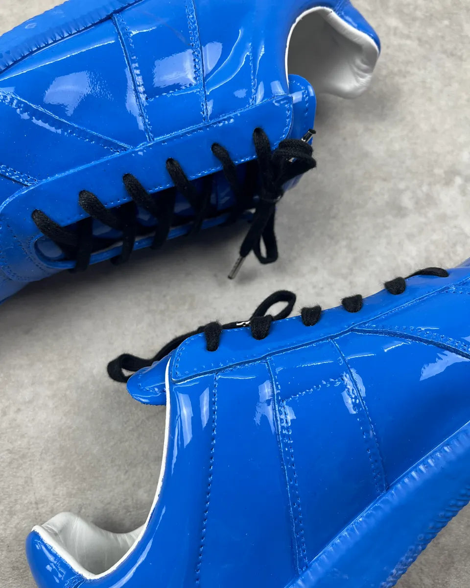 2000s Maison Margiela Blue Patent Leather Replica Sneakers GiMYjao 4