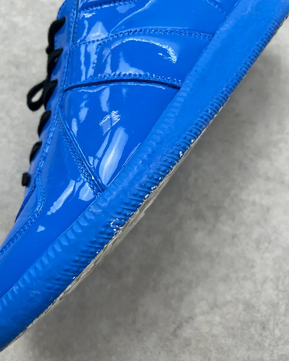2000s Maison Margiela Blue Patent Leather Replica Sneakers GiMYjao 6