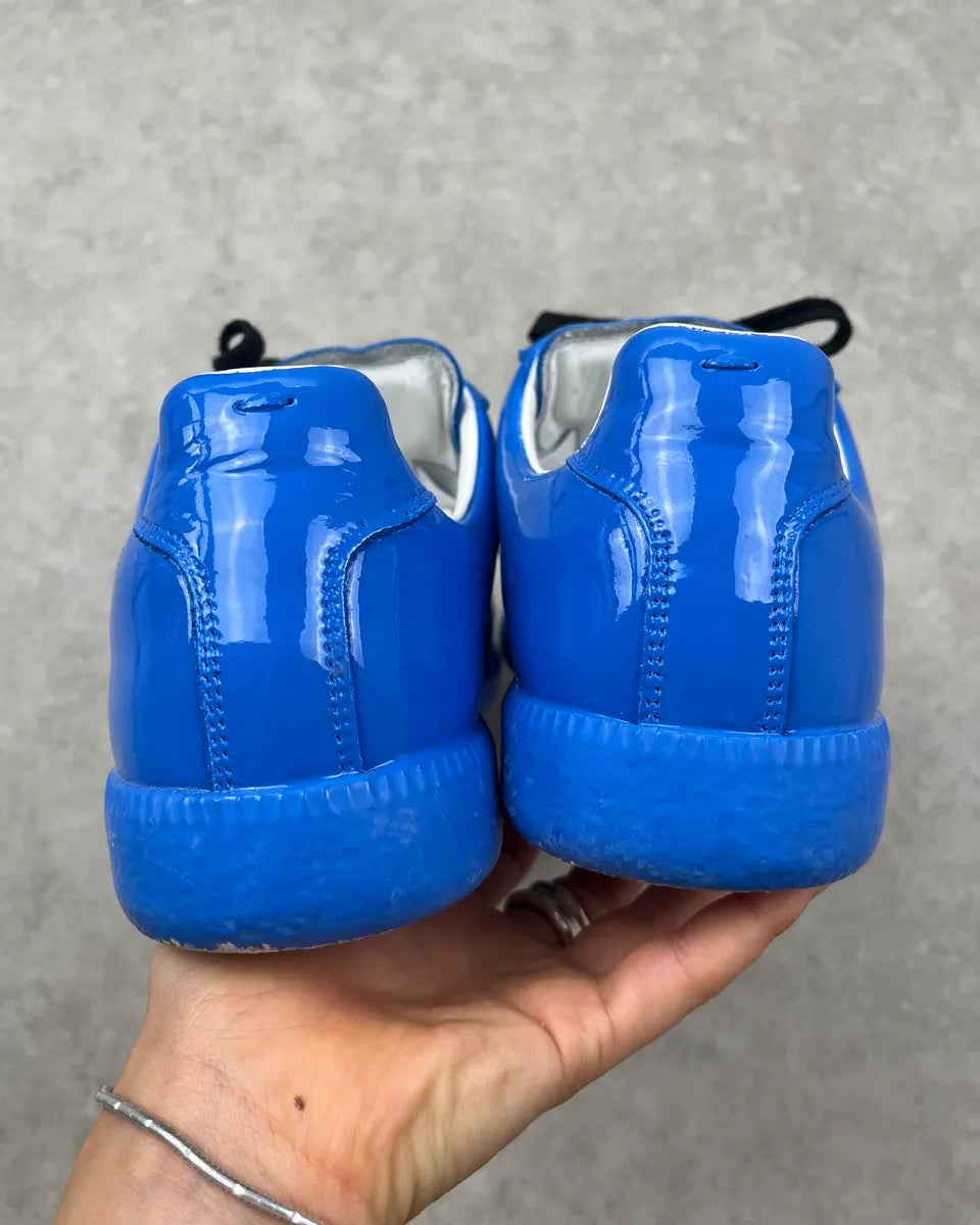 2000s Maison Margiela Blue Patent Leather Replica Sneakers GiMYjao 7