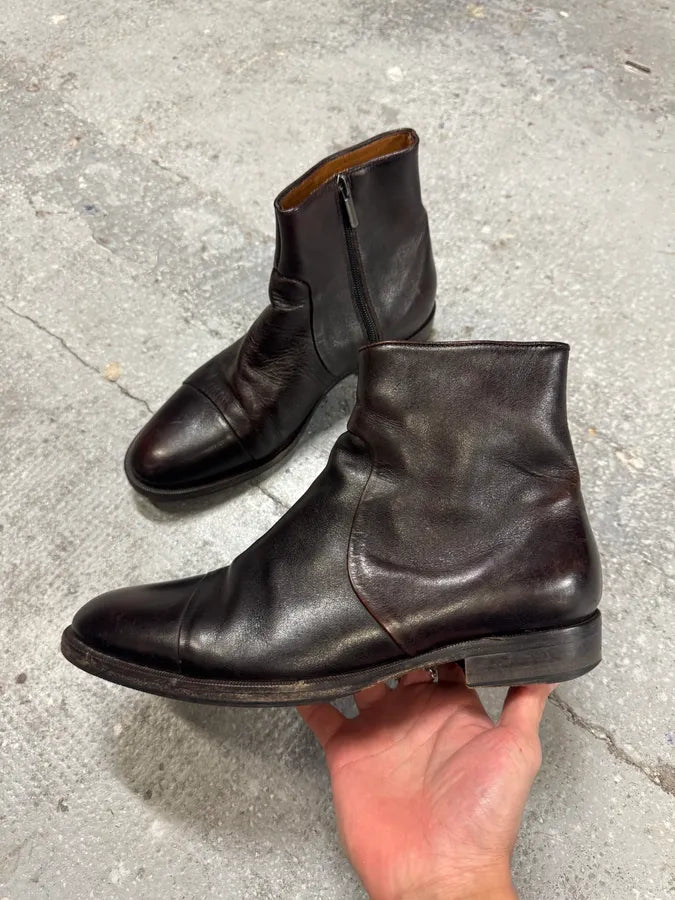 2000s Maison Margiela Brown Leather Boots (40eu/us7) 1