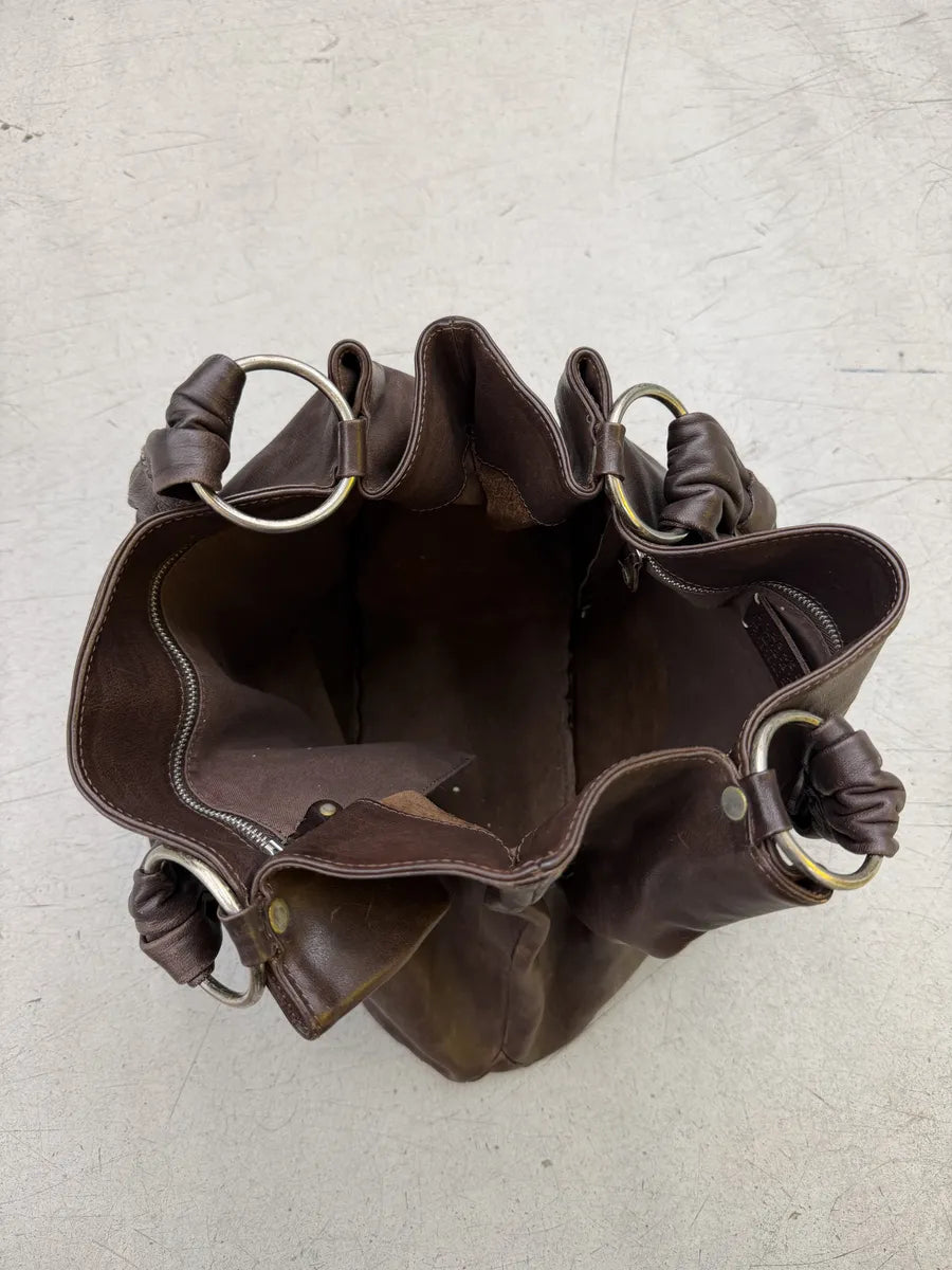 2000s Maison Margiela Brown Signature Handle Bag dFmcsgr 11