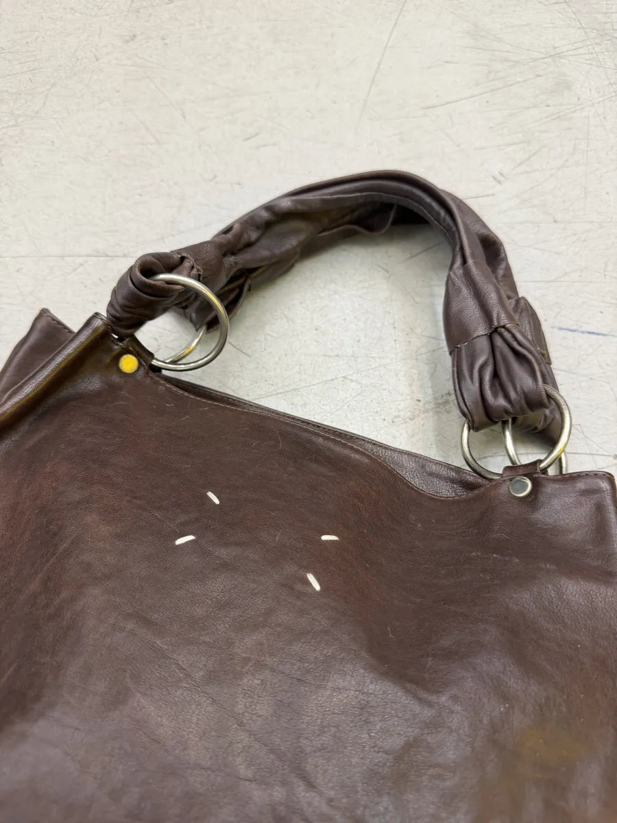 2000s Maison Margiela Brown Signature Handle Bag dFmcsgr 5