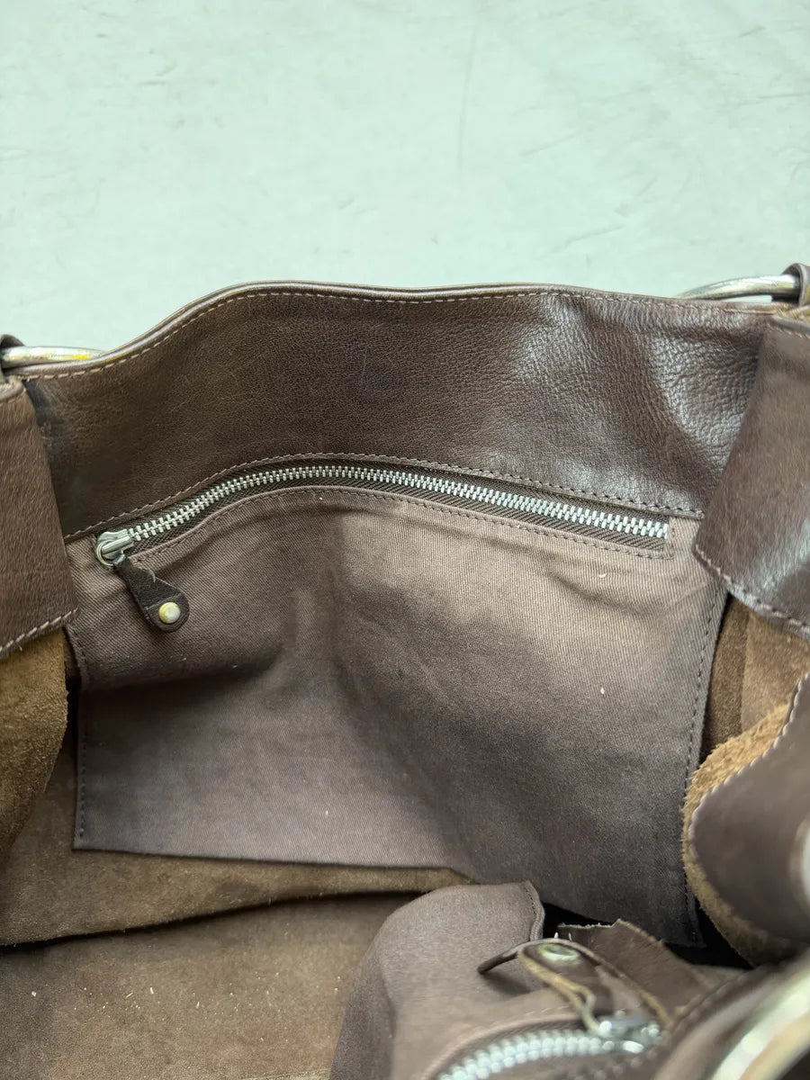 2000s Maison Margiela Brown Signature Handle Bag dFmcsgr 9