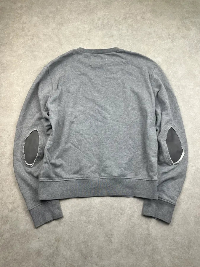 AW2019 Maison Margiela Grey Elbow Patch Sweater ffpbkge 6