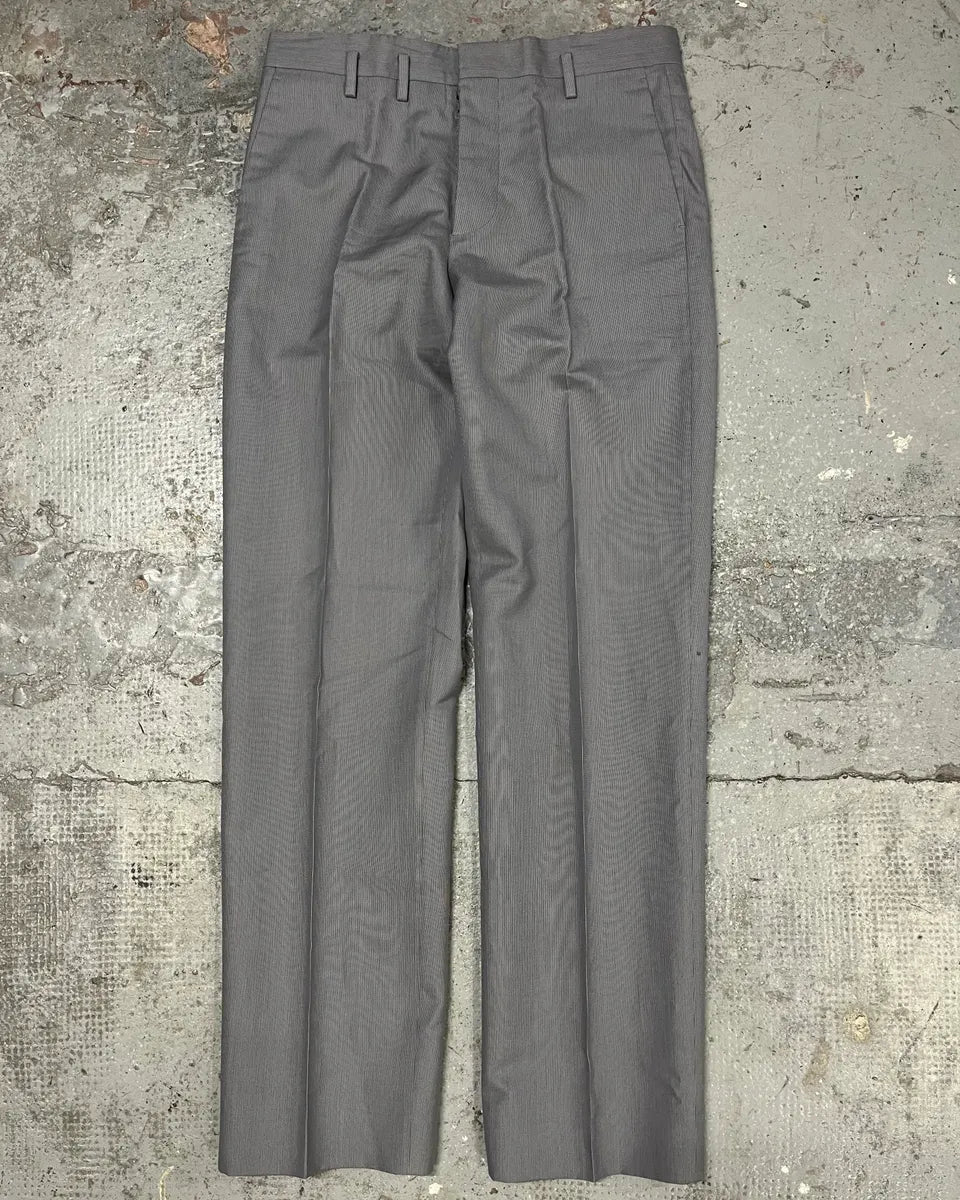 2000s Maison Margiela Grey Tailored Straight Pants (M) CckfIxH 0