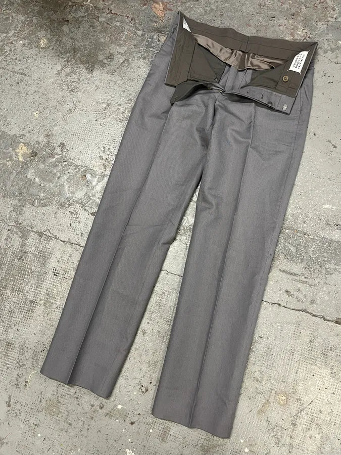 2000s Maison Margiela Grey Tailored Straight Pants (M) CckfIxH 4