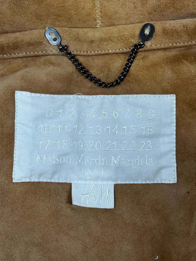 2000s Maison Margiela H&M Shearling Beige Reversible Long Jacket CWfaRTF 13