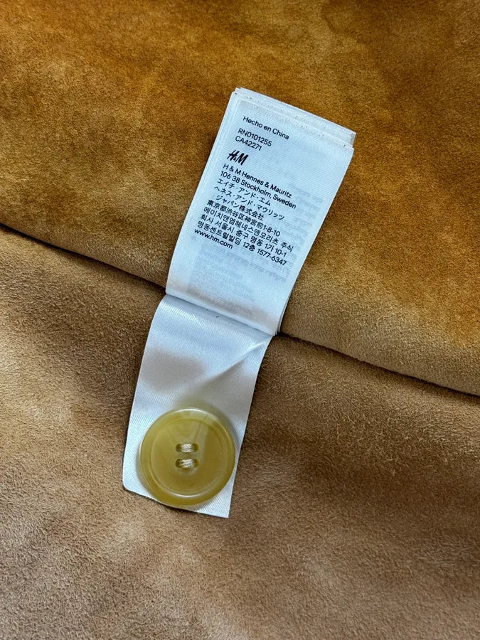 2000s Maison Margiela H&M Shearling Beige Reversible Long Jacket CWfaRTF 14