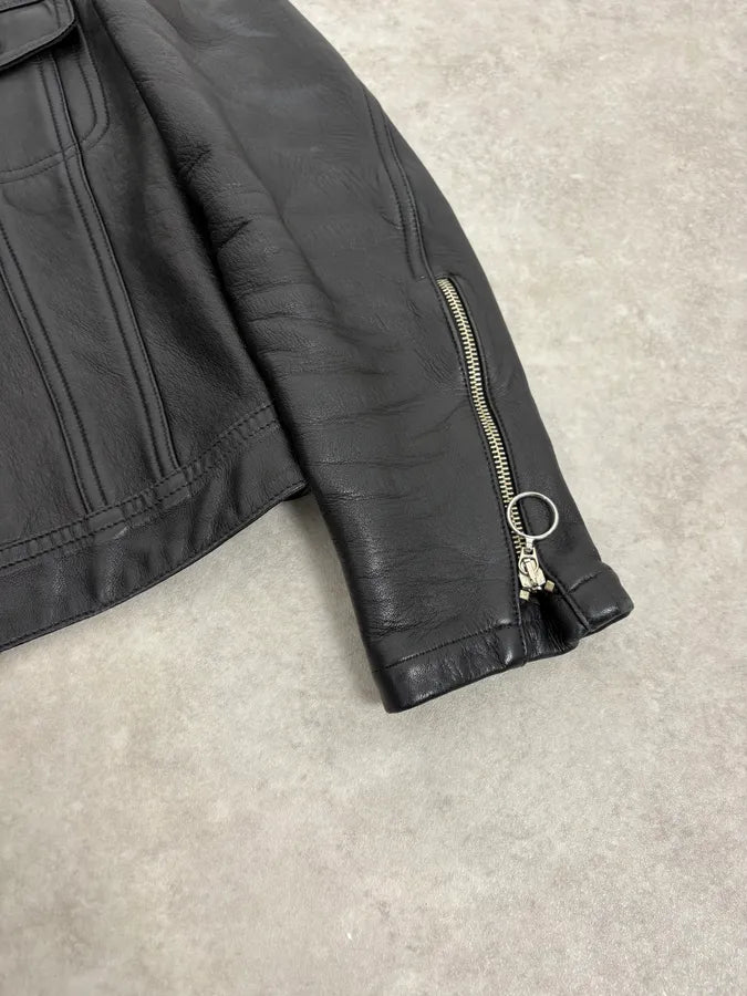 SS2016 Maison Margiela MM6 Black Trucker Jacket rLilEOd 7