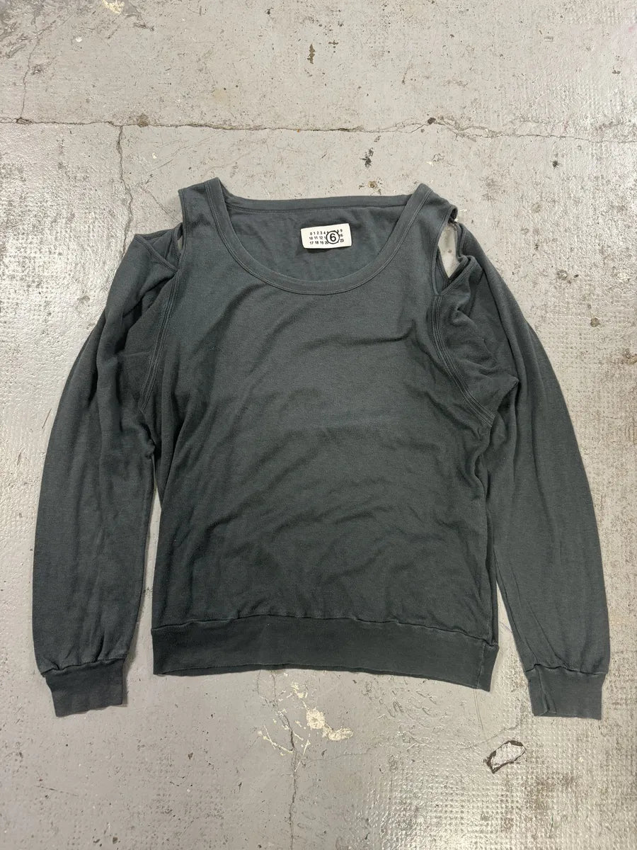 2000s Maison Margiela MM6 Olive Tank Top Longsleeves (M/L) oYsjDiF 4