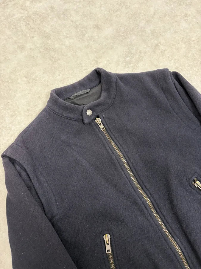 FW2008 Maison Margiela Navy Zip Bomber Jacket gAasLcZ 4