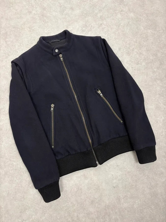 FW2008 Maison Margiela Navy Zip Bomber Jacket gAasLcZ 3