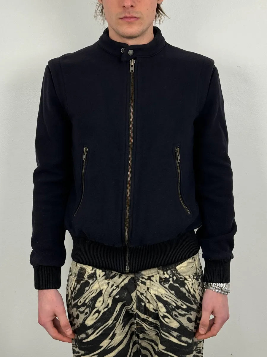 FW2008 Maison Margiela Navy Zip Bomber Jacket gAasLcZ 1