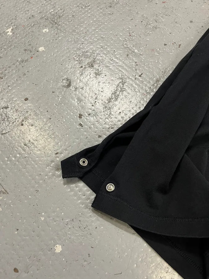 2000s Maison Margiela Signature Buttoned Black T-Shirt iLuWXXj 4