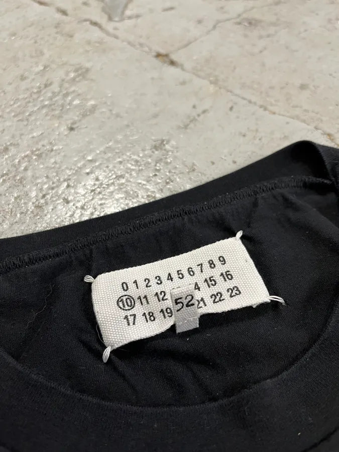 2000s Maison Margiela Signature Buttoned Black T-Shirt iLuWXXj 9