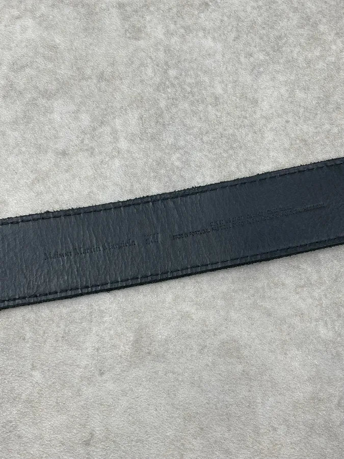 Maison Margiela H&M White Cracked Leather Western Cowboy Belt yICoeyx 5