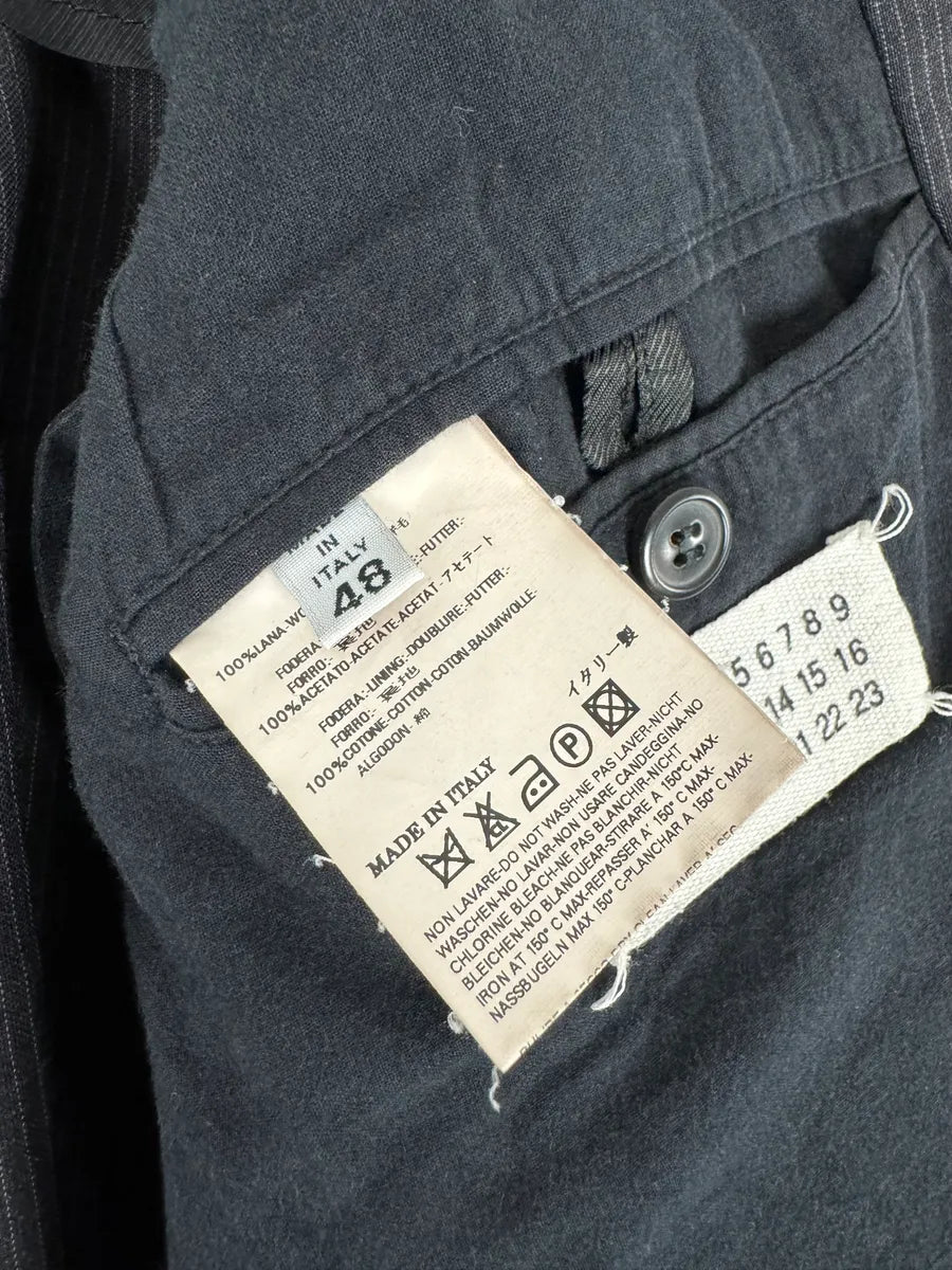 SS2006 Maison Martin Margiela Wool Striped Blazer Jacket bvhEUWX 9