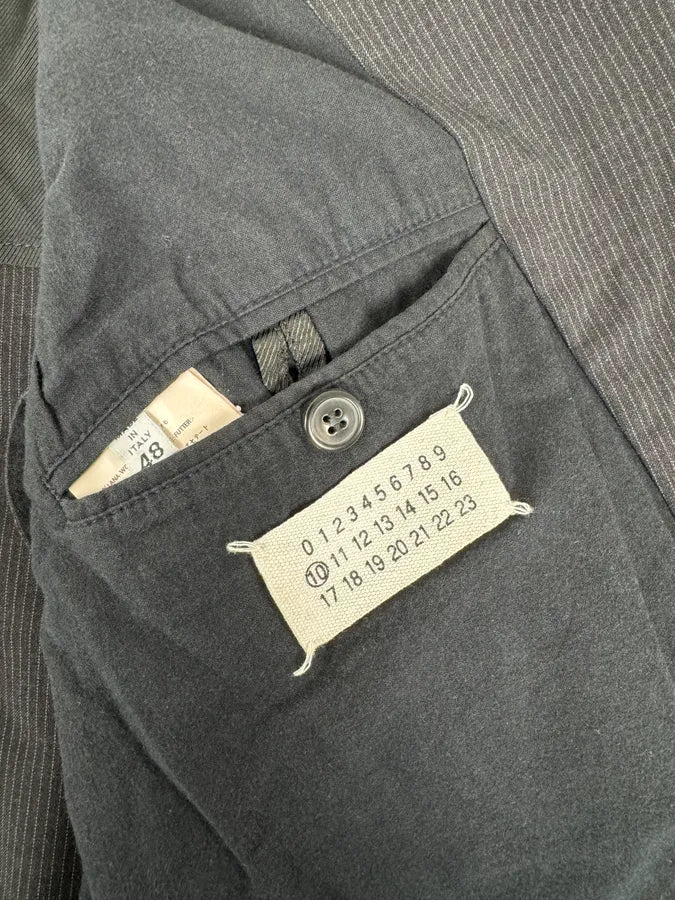 SS2006 Maison Martin Margiela Wool Striped Blazer Jacket bvhEUWX 11