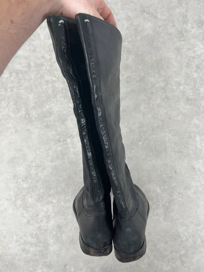 2000s Maison Martin Margiela Black Premium Leather Ankle Boots tPdihSv 3