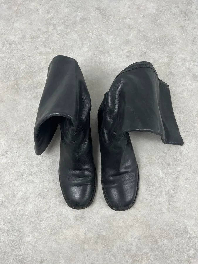 2000s Maison Martin Margiela Black Premium Leather Ankle Boots tPdihSv 2