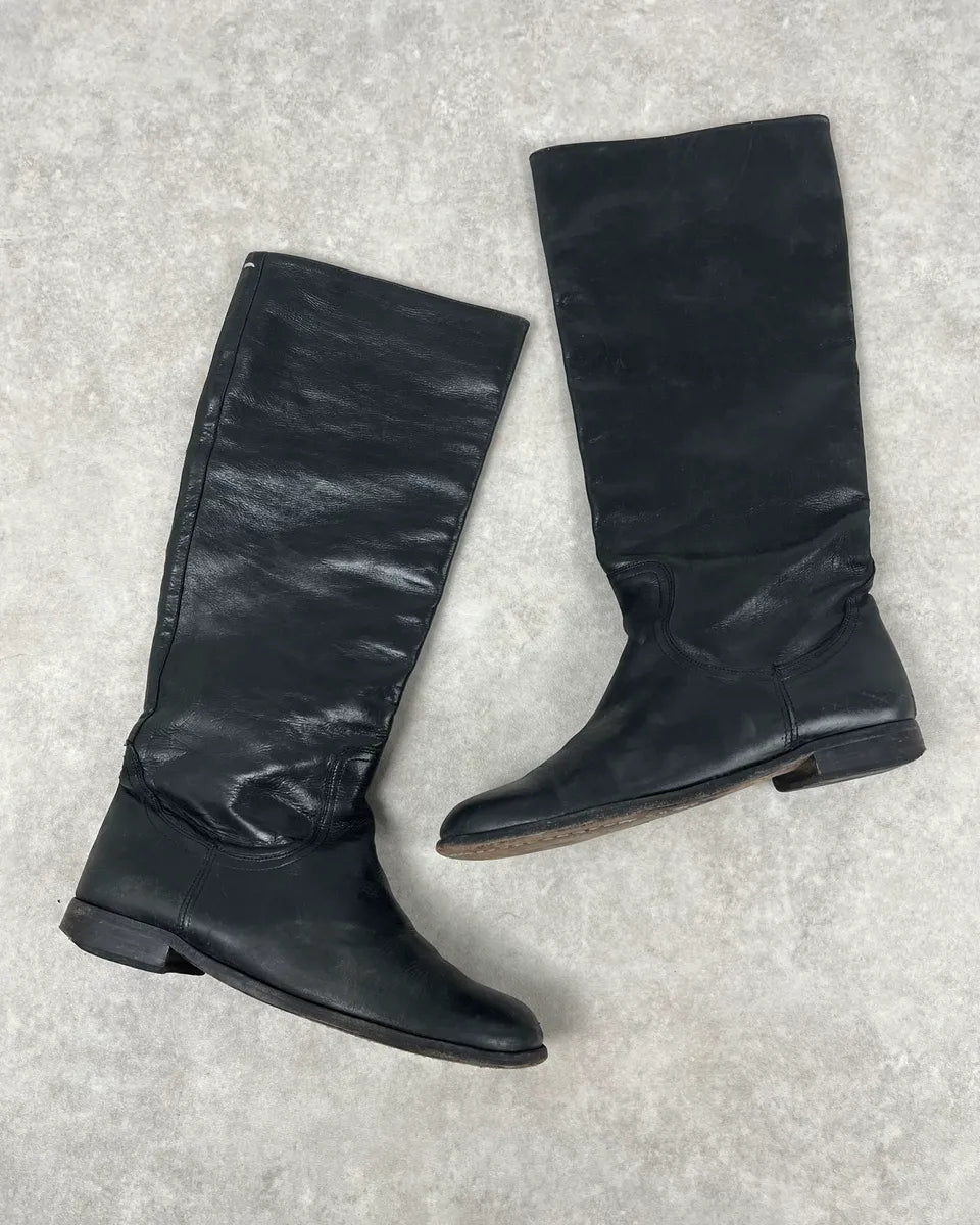 2000s Maison Martin Margiela Black Premium Leather Ankle Boots tPdihSv 0