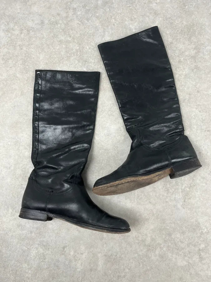 2000s Maison Martin Margiela Black Premium Leather Ankle Boots tPdihSv 1