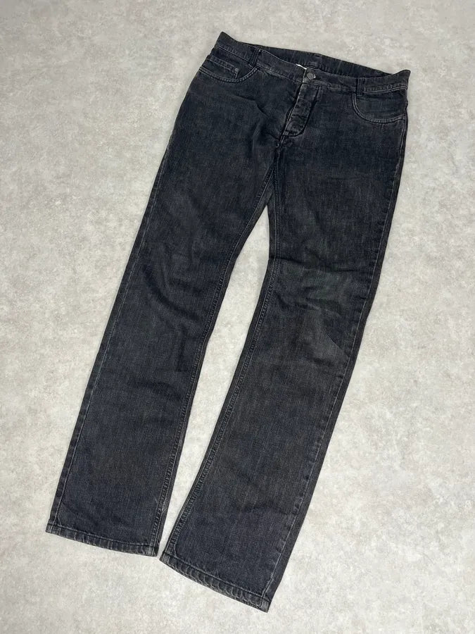 2000s Maison Martin Margiela Black Slim Signature Denim Jeans xhfMPcq 4