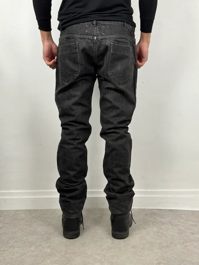 2000s Maison Martin Margiela Black Slim Signature Denim Jeans xhfMPcq 0