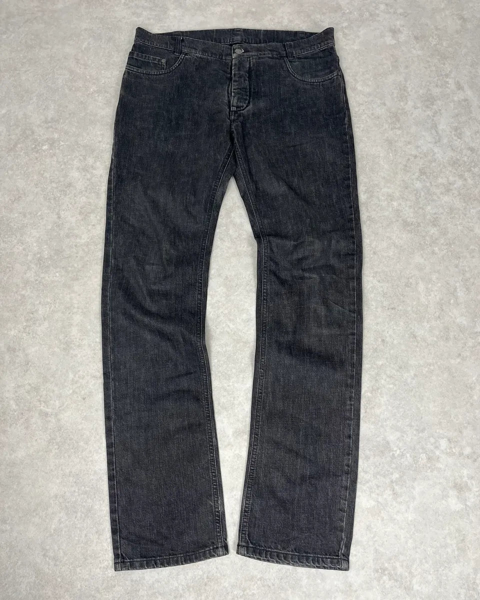 2000s Maison Martin Margiela Black Slim Signature Denim Jeans xhfMPcq 2