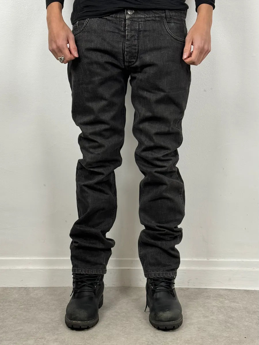 2000s Maison Martin Margiela Black Slim Signature Denim Jeans xhfMPcq 1