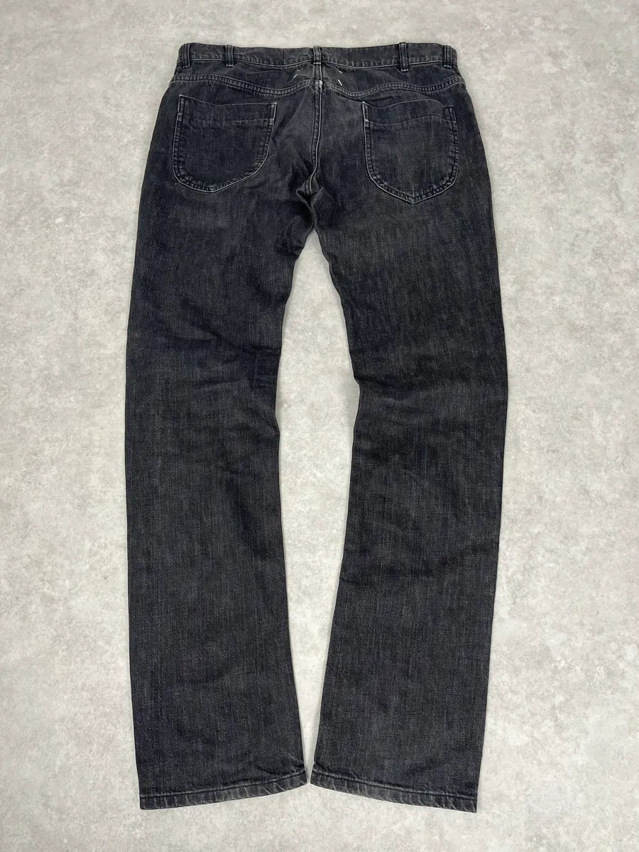 2000s Maison Martin Margiela Black Slim Signature Denim Jeans xhfMPcq 6