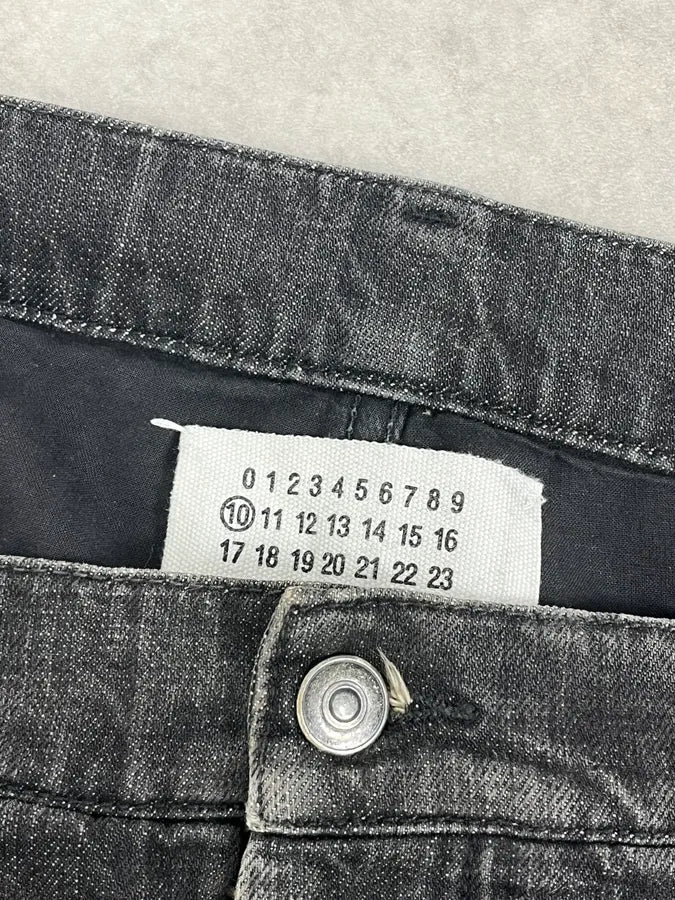2000s Maison Martin Margiela Black Slim Signature Denim Jeans xhfMPcq 9