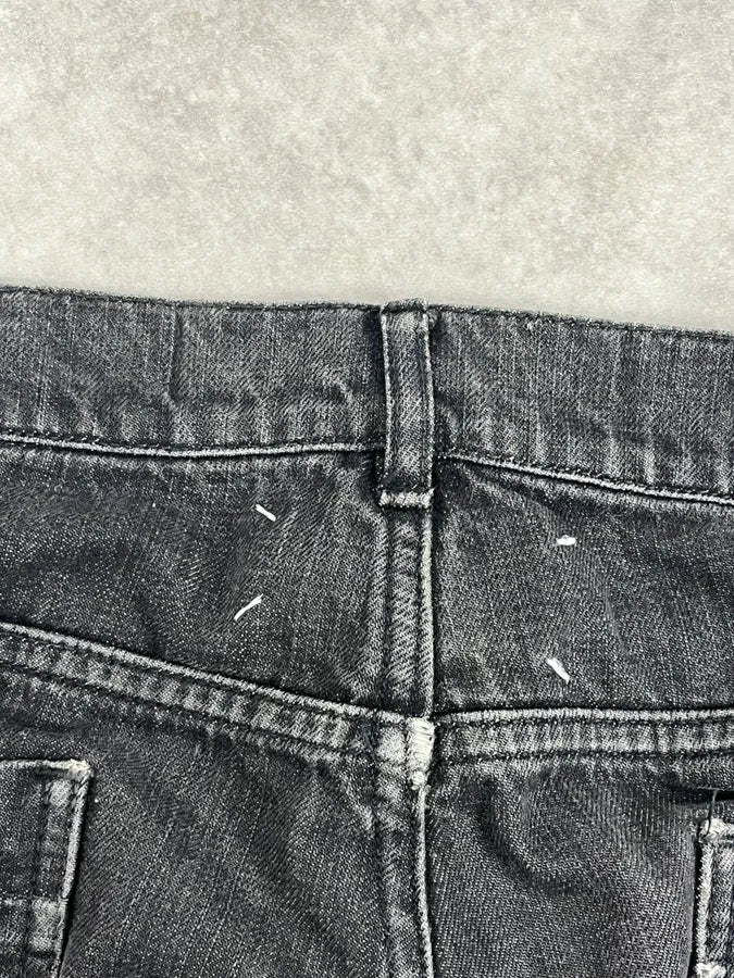 2000s Maison Martin Margiela Black Slim Signature Denim Jeans xhfMPcq 8