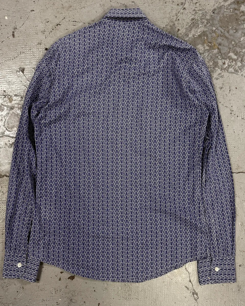 SS2007 Maison Martin Margiela Blue Abstract Shirt EviQNOv 1