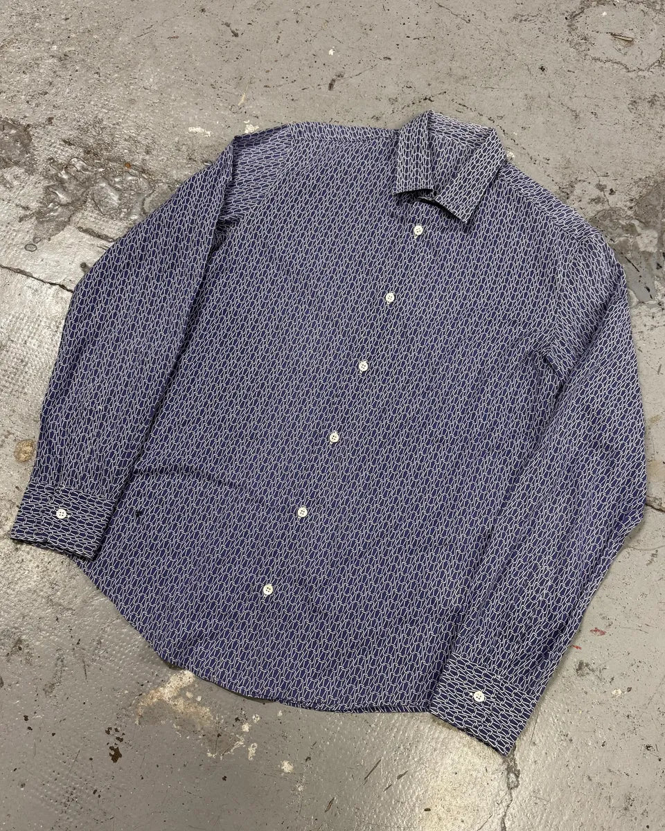 2000s Maison Martin Margiela Blue Abstract Shirt EviQNOv 2