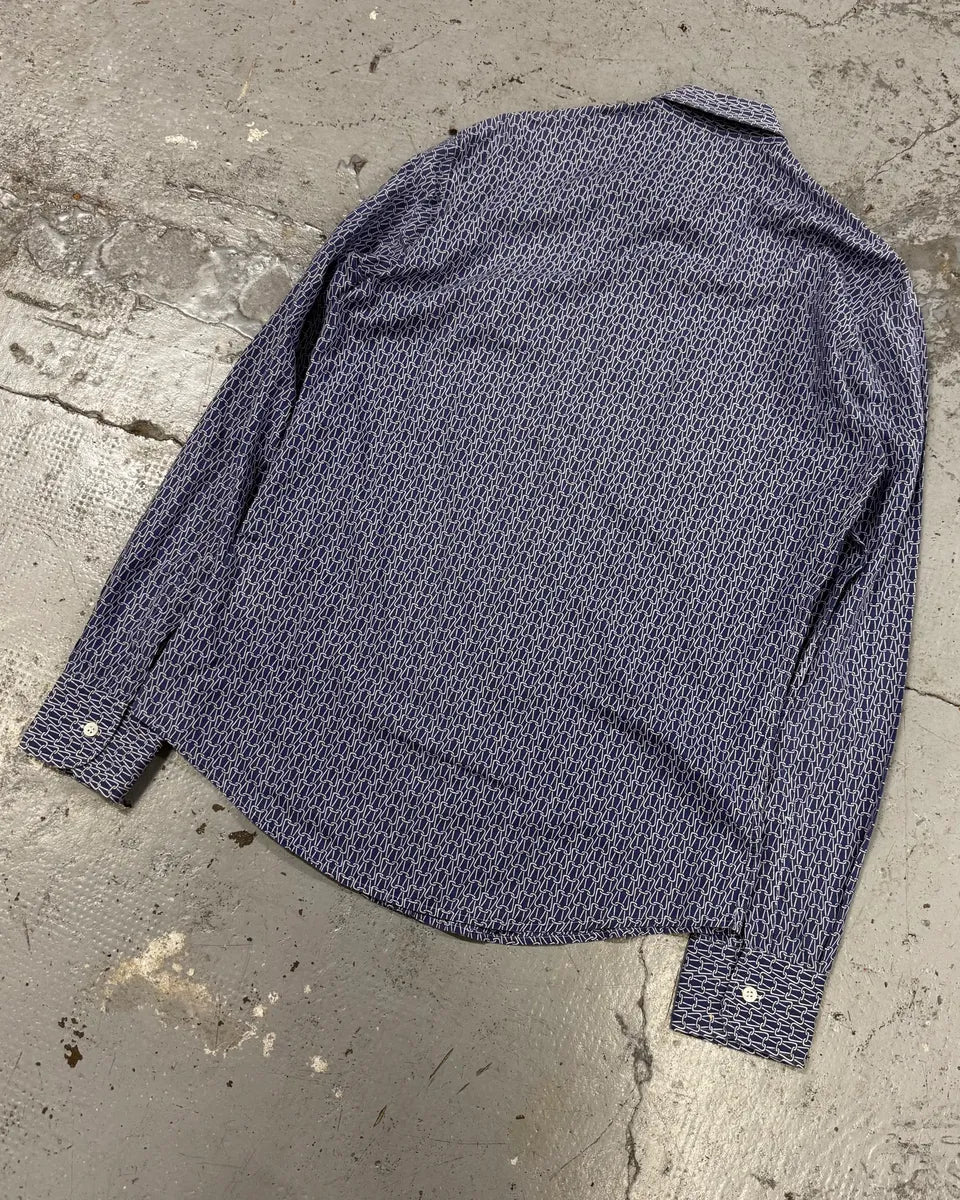 SS2007 Maison Martin Margiela Blue Abstract Shirt EviQNOv 3