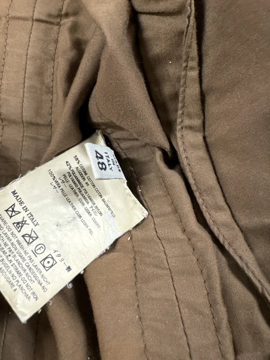 SS2007 Maison Martin Margiela Brown & Khaki Hybrid Leather Jacket etLRSAA 9