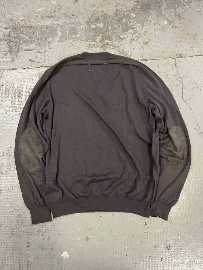 2000s Maison Martin Margiela Brown V Neck Signature Sweater NCoQZaH 5