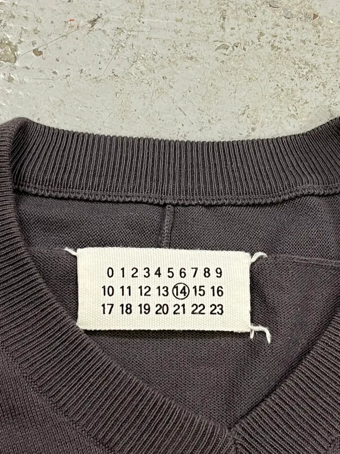 2000s Maison Martin Margiela Brown V Neck Signature Sweater NCoQZaH 7