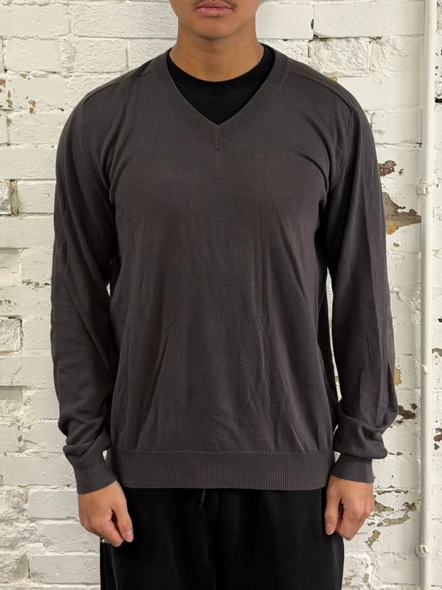 2000s Maison Martin Margiela Brown V Neck Signature Sweater NCoQZaH 1