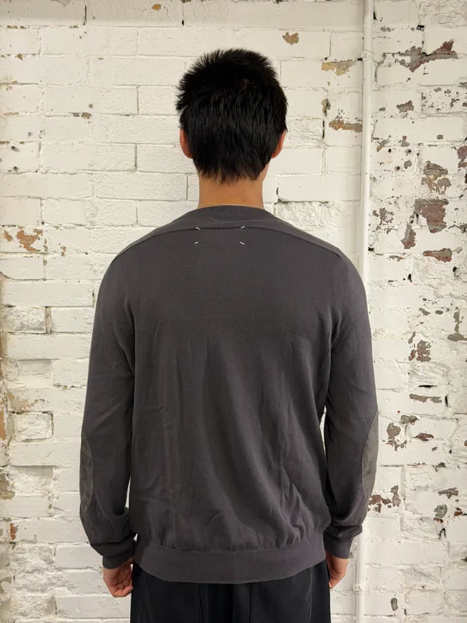 2000s Maison Martin Margiela Brown V Neck Signature Sweater NCoQZaH 2