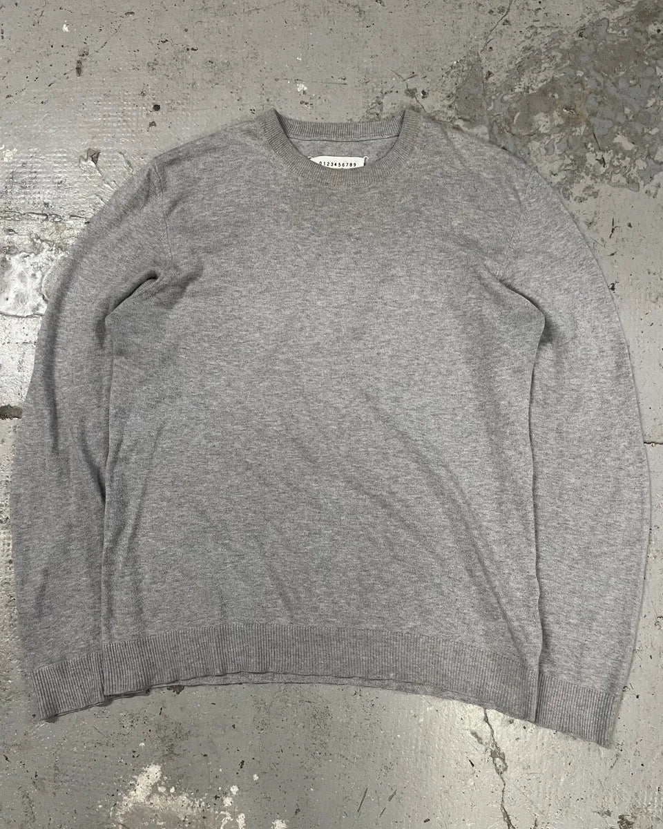 2000s Maison Martin Margiela Grey Signature Minimalist Sweater (M) mzGdFxy 0