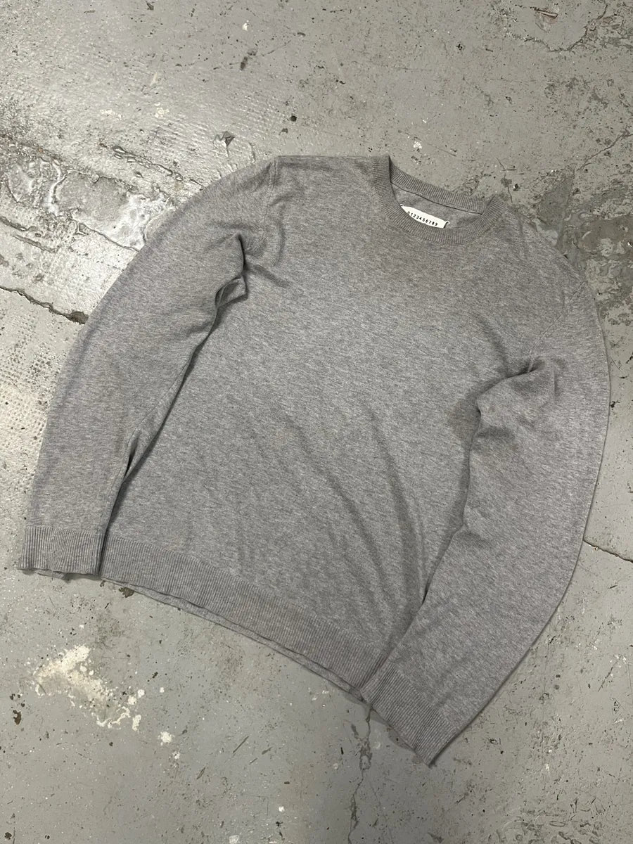 2000s Maison Martin Margiela Grey Signature Minimalist Sweater (M) mzGdFxy 4